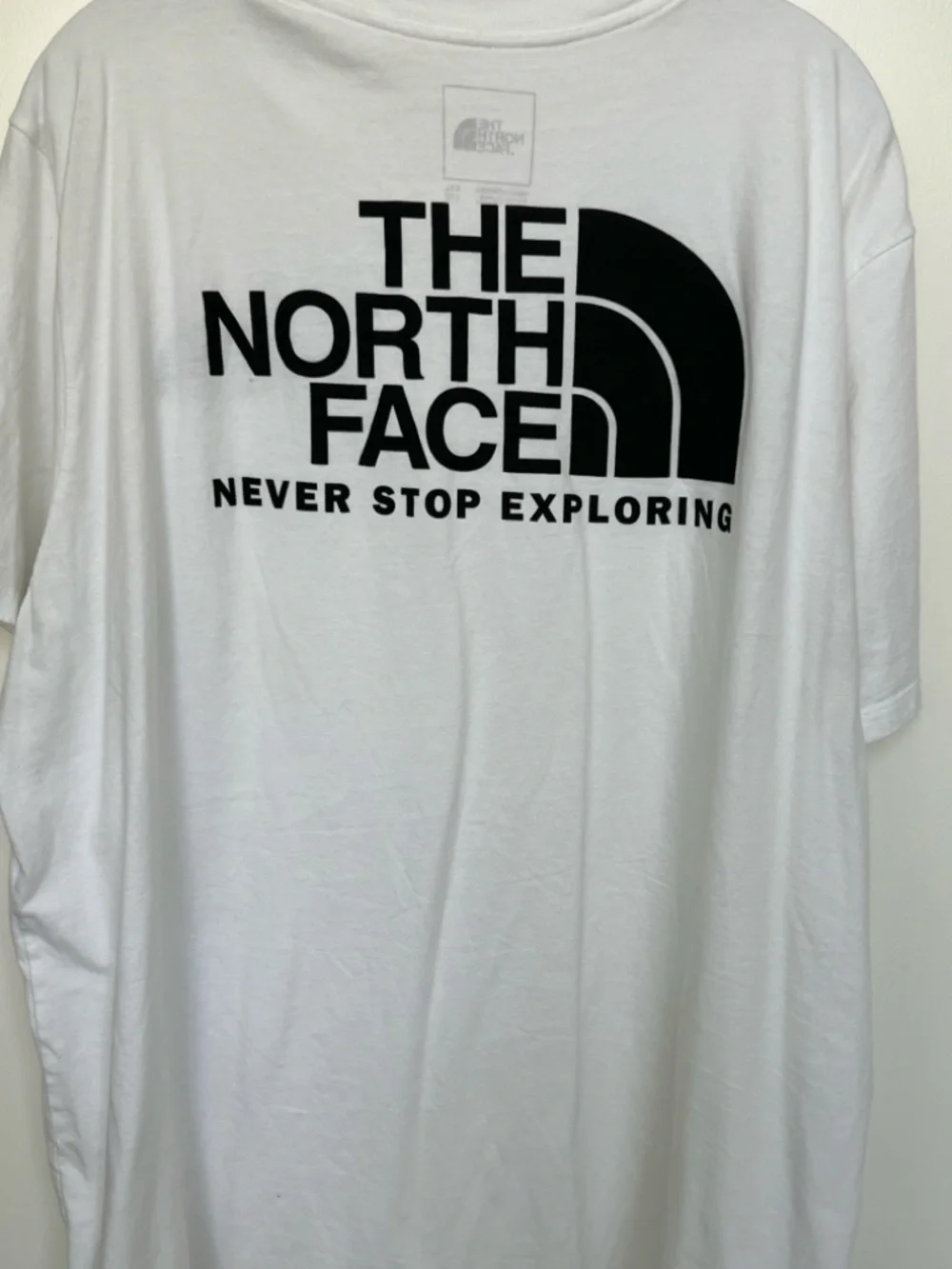 The North Face White Short Sleeve Tee with Black Logo